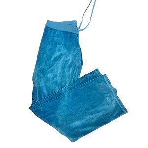 BLUE JUICY COUTURE VELOUR STRAIGHT LEG PANT